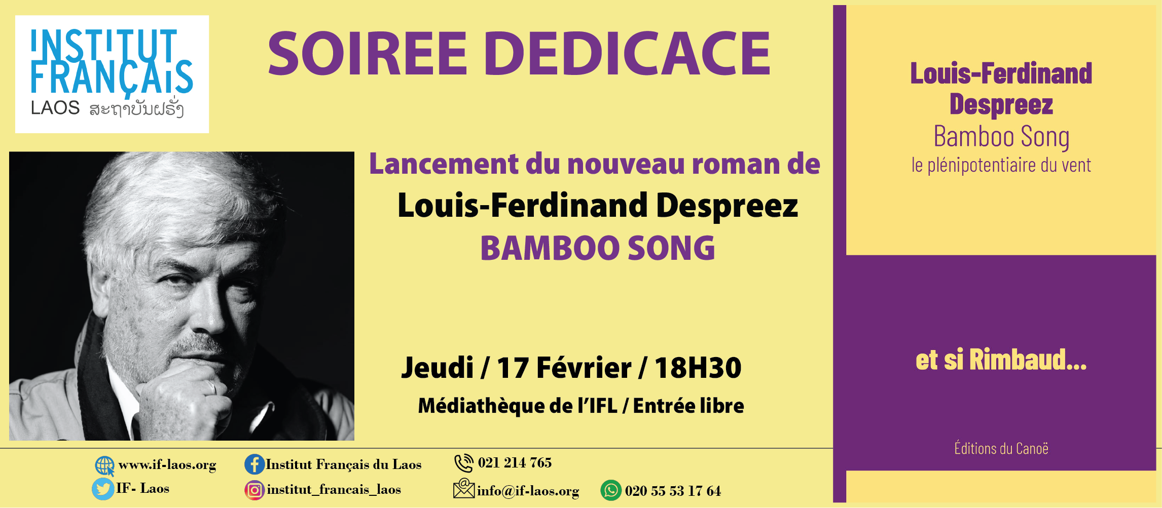 Soirée dédicace "Bamboo Song", Louis-Ferdinand Despreez