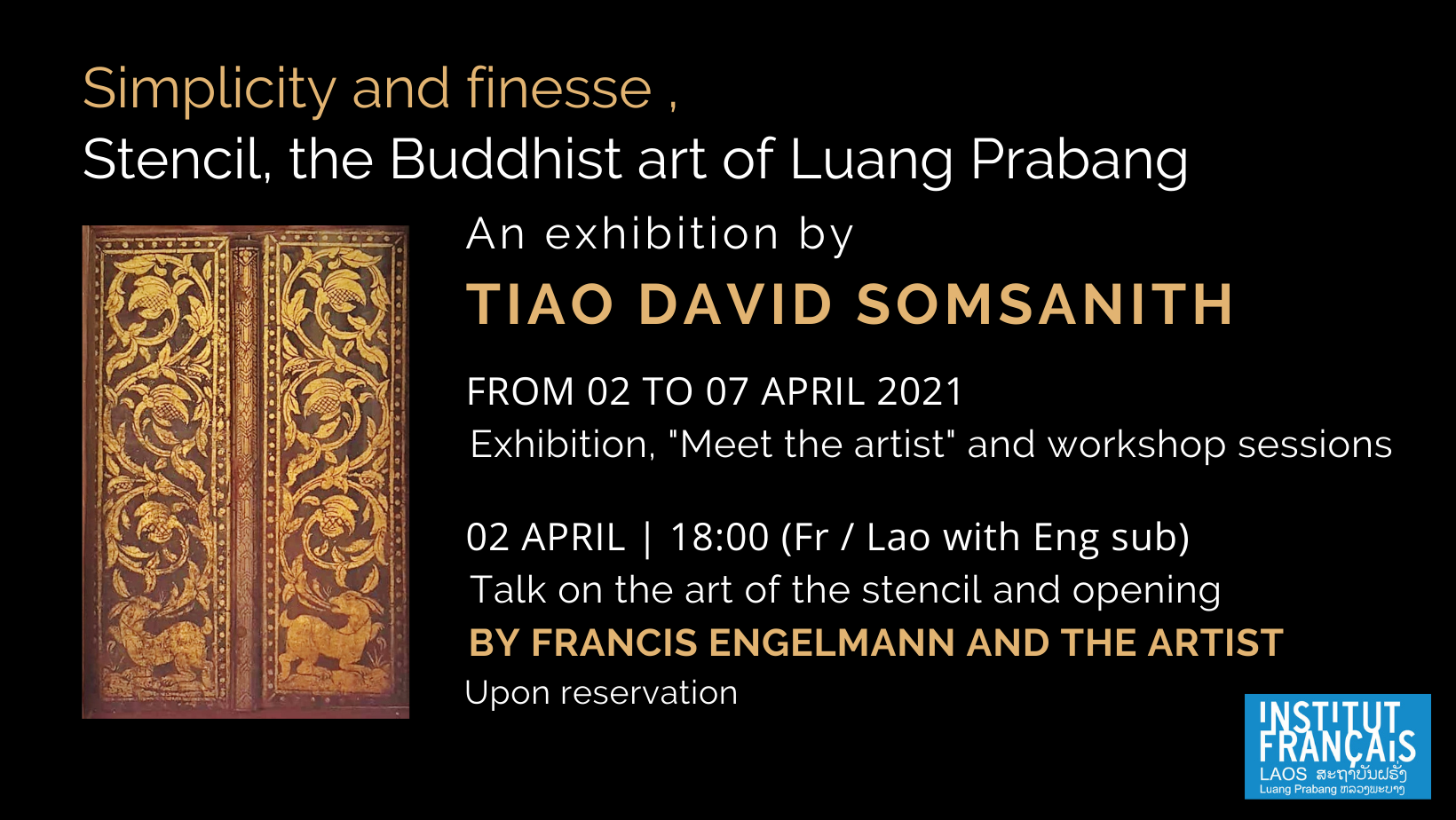 Expositions « Simplicité et raffinement. Le pochoir, art bouddhiste de Luang Prabang »